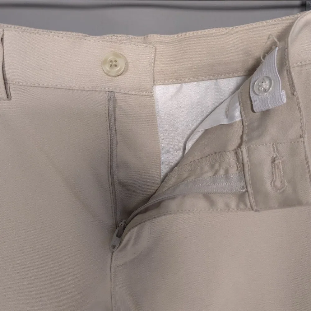 PGA TOUR Kids Boys Pants 10-12 Golf Beige Flats Front‎ Stretch Chino Casual